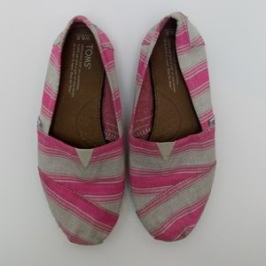 TOMS Striped Espidril Slip On Flats